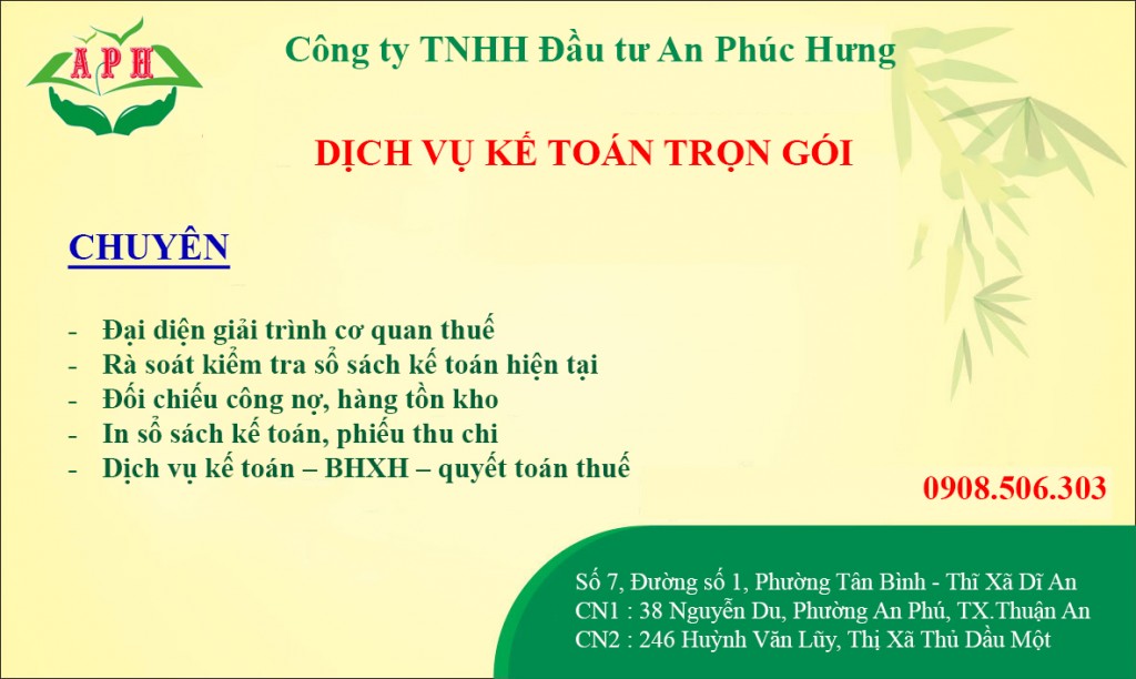 Dịch vụ Kế Toán Thuận An