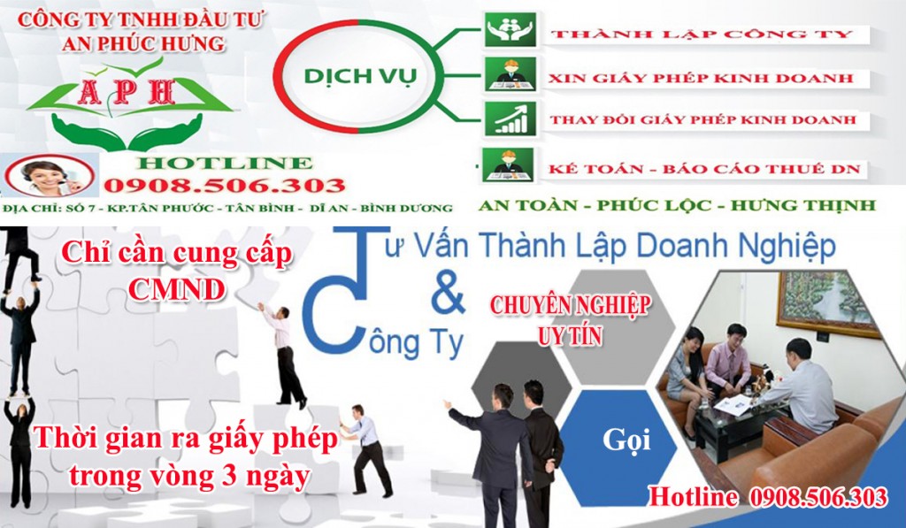 Thay đổi giấy phép kinh doanh Dĩ An Thuận An
