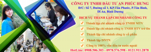 Dịch vụ mở chi nhánh công ty tại Dĩ An Thuận An
