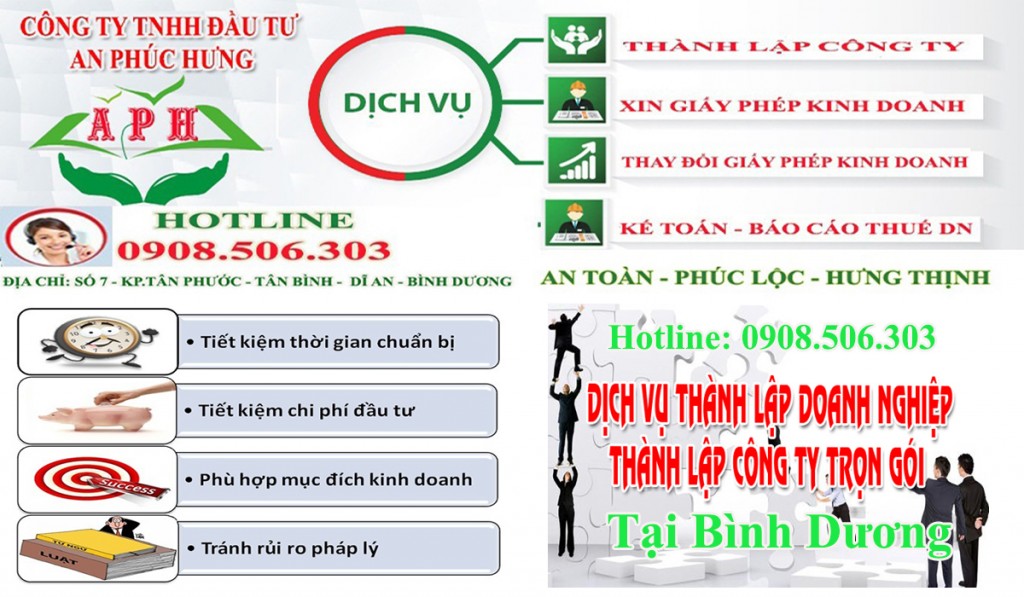 Dịch vụ mở chi nhánh công ty tại Dĩ An Thuận An