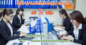 Dịch vụ thành lập công ty nhanh tại Dĩ An 2019