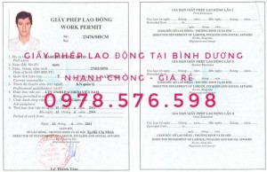 Giấy phép lao động cho người nước ngoài tại Bình Dương