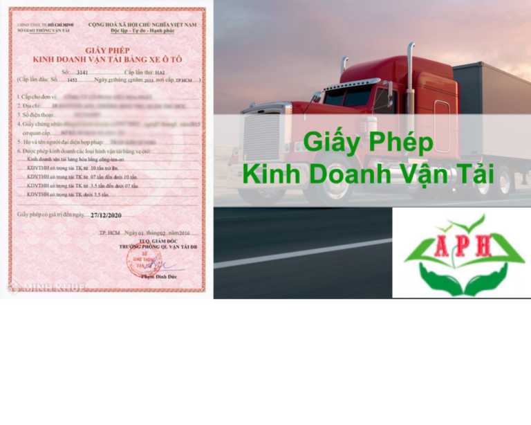 Giấy phép kinh doanh Vận Tải